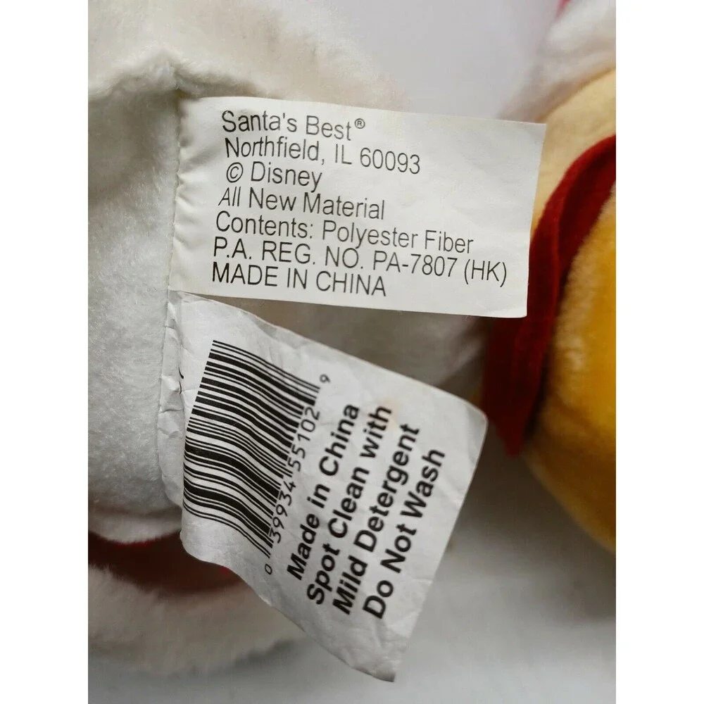 Disney Winnie The Pooh Plush Stocking Christmas Holiday Winnie The Pooh Velour